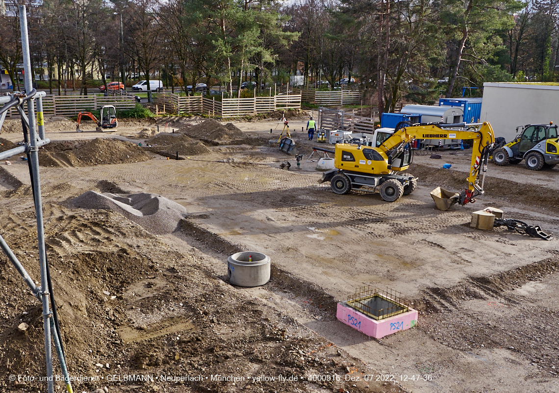 02.12.2022 - Baustelle an der Quiddestraße Haus für Kinder in Neuperlach